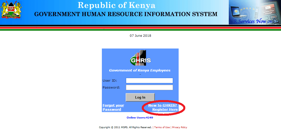 Ghris portal login