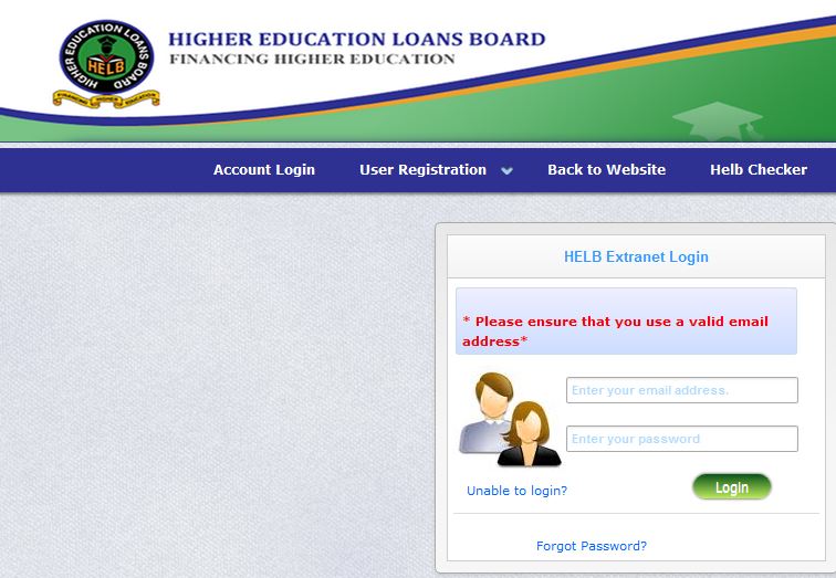 Helb loan application process,
