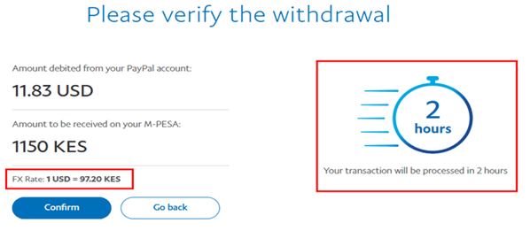 how to withdraw from paypal to mpesa