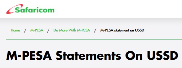 How long does it take to get MPESA statement