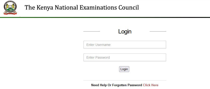 KNEC portal login